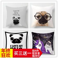 Phim hoạt hình con chó cưng gối gối gối pug chó pug chó đệm gối pug chó quà tặng gối chống đau lưng văn phòng