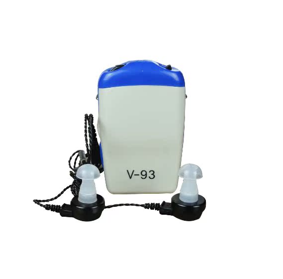 宝尔通 盒式助听器 V-93盒式有线老人耳聋助听机 可选双耳佩戴