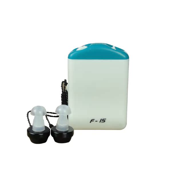 宝尔通 盒式助听器 F-15盒式有线老人耳聋助听机双耳助听器