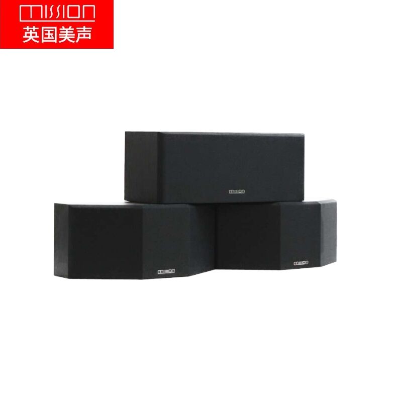 Mission Beauty Sound MHT Midplace Surround Home Theater Sound Home Speaker Cherry Wood Color Black