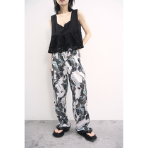 LAN VIVIER marble print slacks spring and summer 2021
