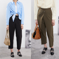 LAN VIVIER New York fashion deconstructivism simple fashionable high-gram heavy straight high waist casual pants