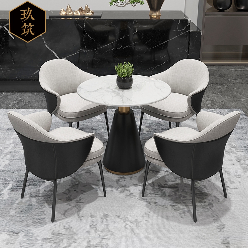 Modern minimalist sample house exhibition center negotiation table and chair beauty salon cafe club reception leisure sofa chair furniture