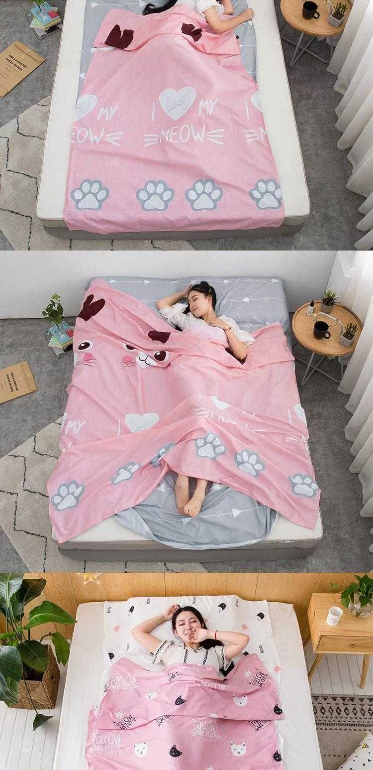 Khăn trải giường bằng vải cotton du lịch khách sạn 1,5 m - Túi ngủ túi ngủ phượt