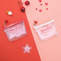 Korean transparent Coin Wallet storage pouch SECOND MANSION Cherry Me Coin Wallet