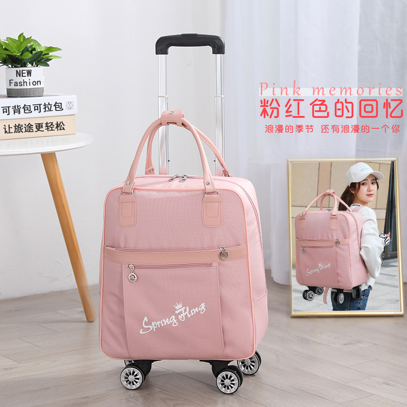 Universal Wheel Trolley Bag, Large Capacity Men's Backpack, Waterproof Travel Bag, Business Trip Women's Luggage Bag, Small