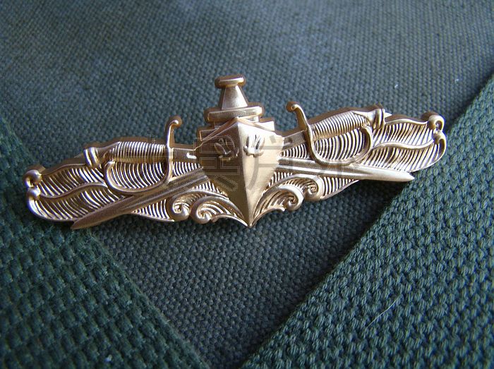 Beauty Metal Badge American Ships Cruise Insignia Metal Skill Chapter Chest Badge Gold