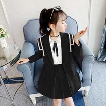 Girls suit suit 2021 new coat walking show girl child positive suit female big boy chair college wind