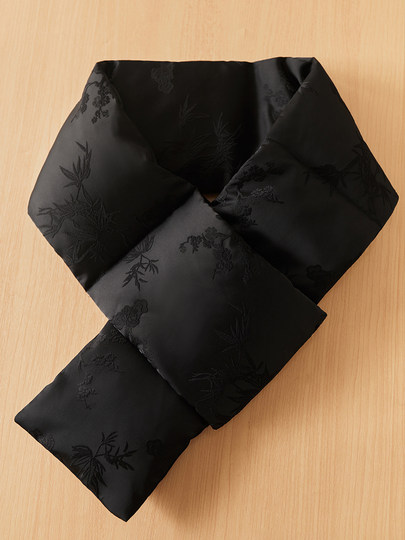 Jianman, dark fragrance floating, new Chinese jacquard, real 90 white goose down, loose scarf, Chinese style down jacket for women