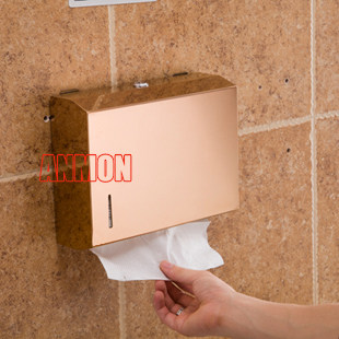 Anmon stainless steel toilet paper box toilet paper box Toilet paper box Toilet paper box (rose gold)