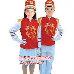 Kindergarten elementary and middle school students band clothing performance clothing command clothing flag-raising clothing flag-bearer clothing drum number drummer clothing