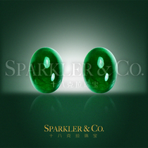 Off-the-shelf) for a total of 3 68 karat plain natural non-treated emerald luo shi Custom Jewelry earrings earrings earrings