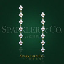 18 karat jewellery (custom) natural mini pearl 18K gold stud earrings female drop earrings