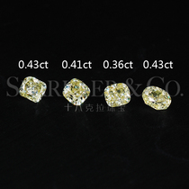 About 40 minutes FIY thick color yellow diamond color diamond small bare stone custom inlaid style ring clavicle chain
