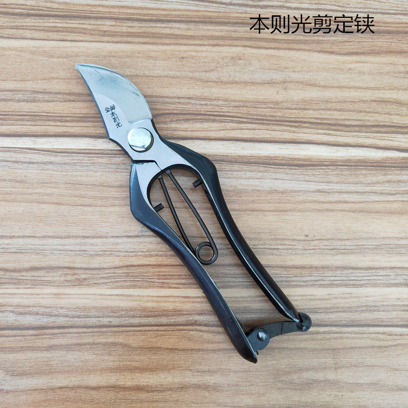 日本本則光本職用鍛打剪定鋏安來鋼園藝修枝剪果樹剪盆栽剪刀