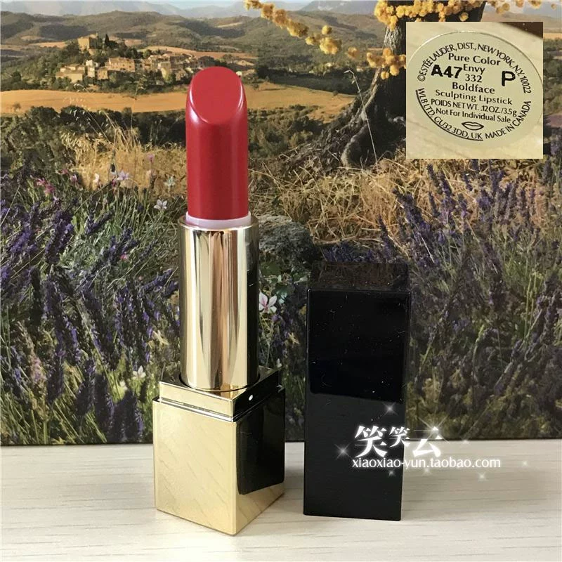 Estee Lauder ngưỡng mộ son môi pha lê 130 # 450 màu 3.5G thỏi son vuông đơn giản - Son môi