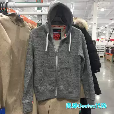 Tide brand Superdry extreme dry men solid color zipper sweater autumn and winter thickening