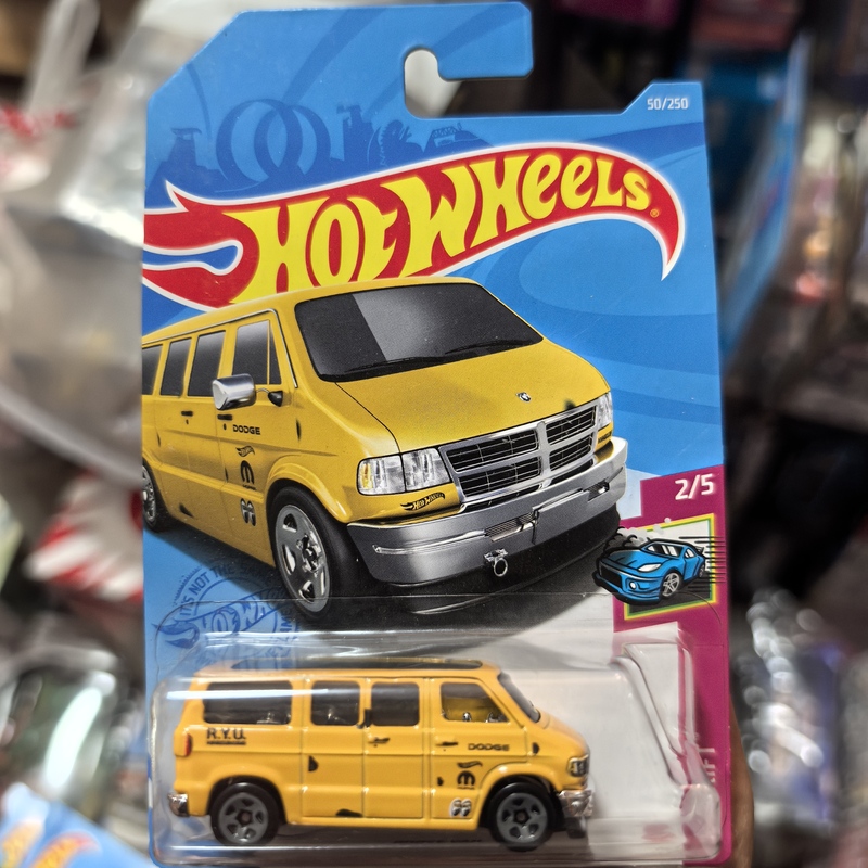 Brand New in Stock Hot Wheels Car Yellow Dodge Truck Dodge Van No. 50