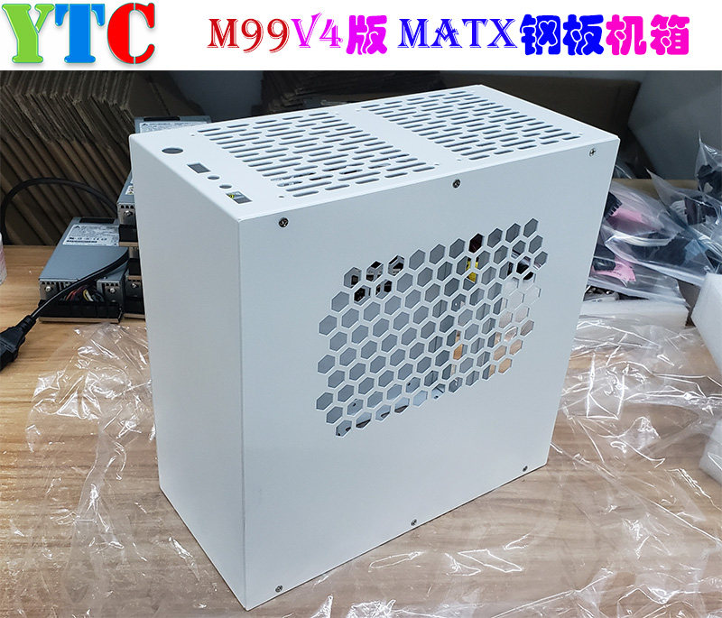 New product M99V4 version MATX mini white pink small chassis independent display 1u module power supply portable desktop case