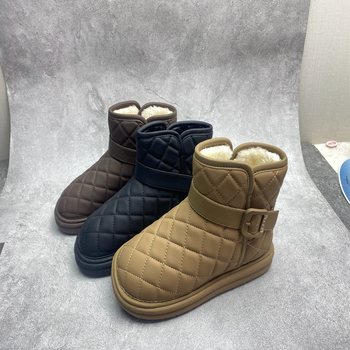 Factory 2025 new autumn women's shoes broken code super fiber thick-soled round-toe short boots fashionable women's boots snow boots wear-resistant