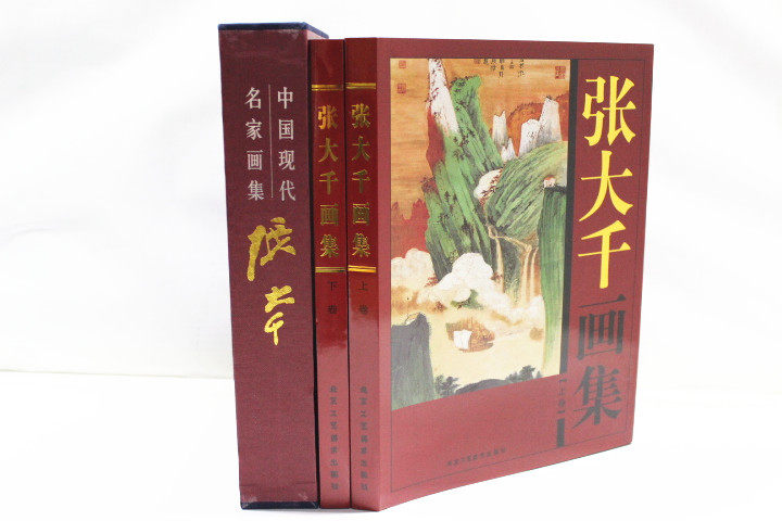 商城正版 中国现代名家画集 张大千画集 彩图铜版纸精装16开2卷 张大千书画集(上下)
