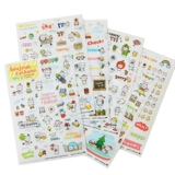 Jimmy Rabbit Corea Stationery Симпатичная свинья свиньи сезон 2 мультипликационные дневнические дневники 6 листов