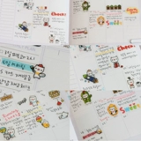 Jimmy Rabbit Corea Stationery Симпатичная свинья свиньи сезон 2 мультипликационные дневнические дневники 6 листов