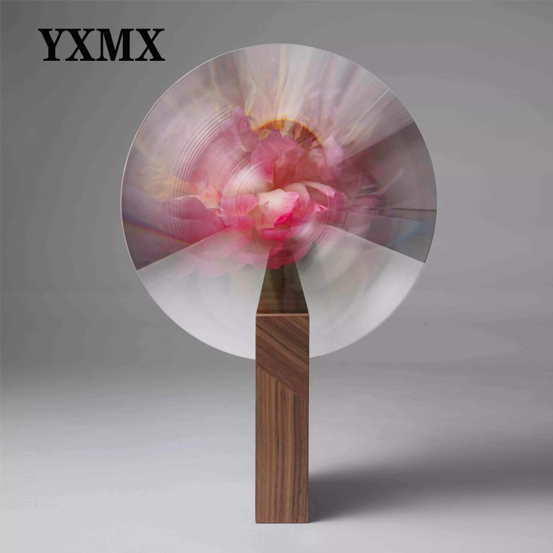 Nordic Round Lens Geometric Base Vase Narcisse House Acrylic Mirror Magnified Living Room Vase