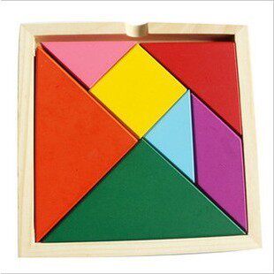 Wooden Sevens Board Intellect Jigsaw Puzzle 7 Shape Cognition Kindergarten Children Babe Early Education Puzzle Toys