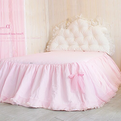2017 Summer New products Korea Princess Pale Pink Yarn Lace bed Upper Supplies bed dress pure cotton with bed Ogasawara set to do
