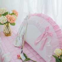 Korean pink white pregnant women dumplings semicircular headboard thickened pillow waist pillow Princess Meiwei