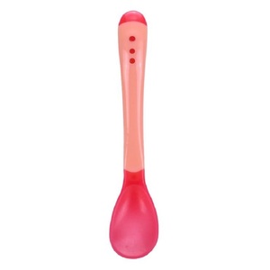 熏怡感温勺子硅胶软头勺婴儿感温餐具