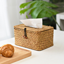 Retro rattan choreography containing box seagrass choreography box napkins Cardboard Boxes Bamboo cramps Cardboard Box Containing basket Woven Basket
