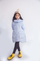  Anti-season Clearance Webster Childrens Clothing Down Jacket Girls Hooded mid-length down jacket 86043 78122
