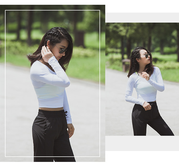 Nữ hoàng yêu thể dục thoáng khí đơn giản áo thun eo ngắn tay dài thoáng khí áo sơ mi yoga thể thao nhanh khô áo thun lạnh the thao nam