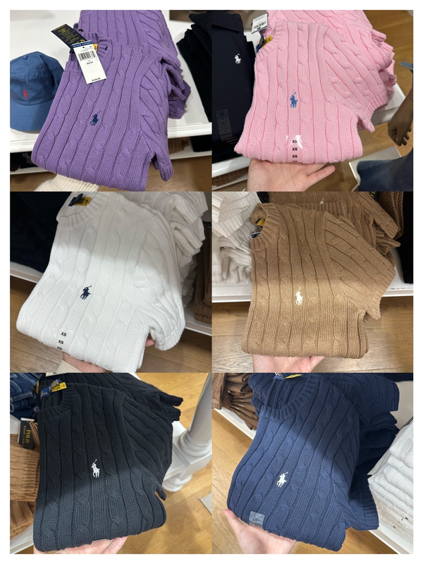 Directly Shipped from the Usa: Ralph Lauren Women's Crew Neck Cable Knit Short Sleeve Shirt Directly Shipped from the Usa: Ralph Lauren Women's Crew Neck Cable Knit Short Sleeve Shirt