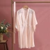 American Standard Ladies Silk Sling Nightgown Bộ hai mảnh Mulberry Silk Silk Dài tay Áo choàng tắm Morning Gown Ren Homewear - Night Robe
