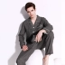 Bộ đồ ngủ cotton nam dài tay 2018 chuẩn xuân hè 2018 mới có thể mặc ngoài nhà dịch vụ cotton Nam giới