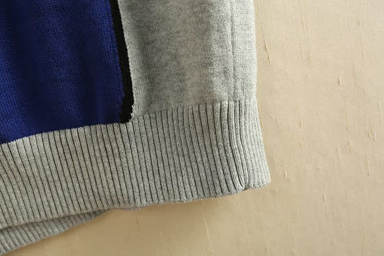 [罗] Lamite bán áo thun nam mùa xuân và mùa thu mới đích thực màu sắc cổ chữ V dài tay áo đôi nam nữ