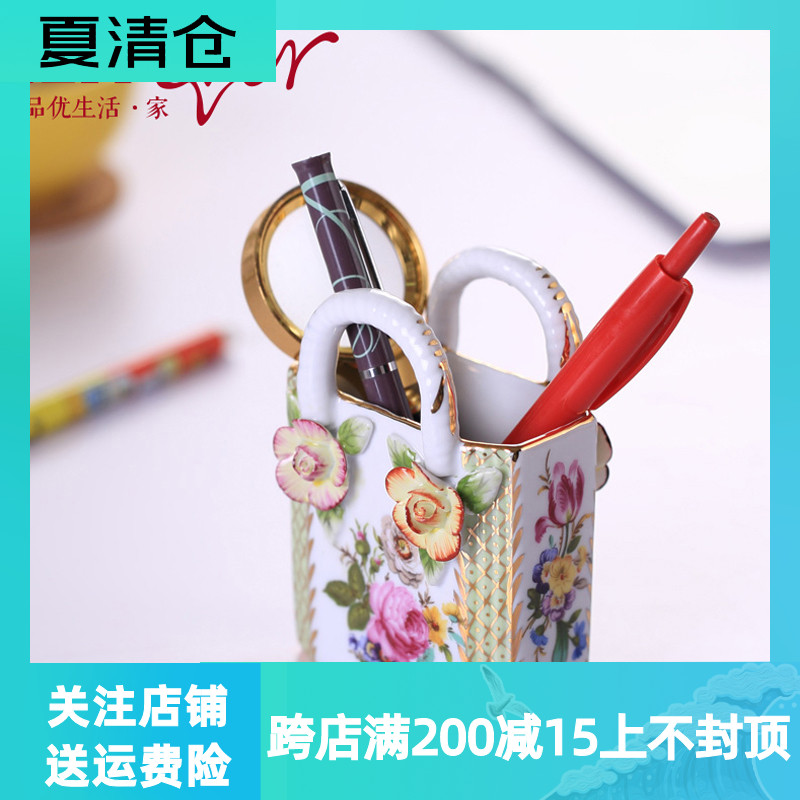 Desktop small vase crafts decoration decorations Creative gifts Office desk girls light luxury ceramic knickknacks