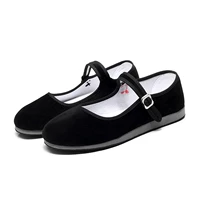 Новое пенопластовое плоское дно/тканевая обувь янга/черный