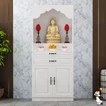 Buddha Niches Cabinet Standing Cabinet with door for table Home Modern minimalist economical type Guanyin Gods statue Buddha Buddha Terri