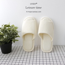  Home slippers womens pure cotton terry cloth spring and summer series best product simple style open toe non-slip rubber bottom household floor