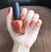 American OPI nail polish Venice series V26 Maple leaf caramel pumpkin color brick orange red