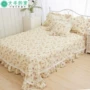 Floral bông cũ thô lanh mùa hè giường bông ren váy flounced một mảnh khăn trải giường custom-made - Váy Petti drap giường có viền