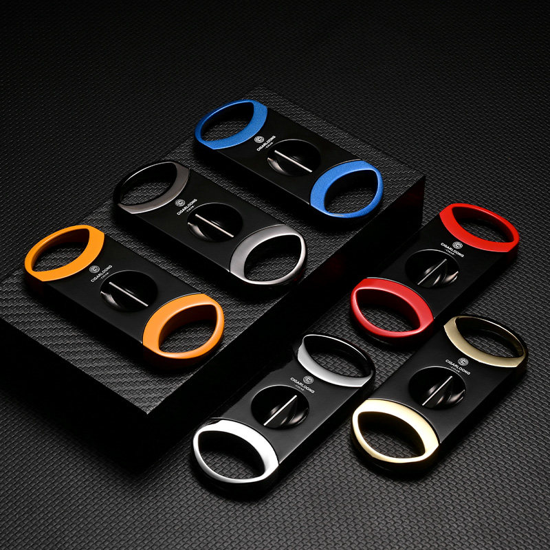 CIGARLOONG cigar cutter sharp stainless steel cigar cutter V-shaped portable cigar opening and closing scissors