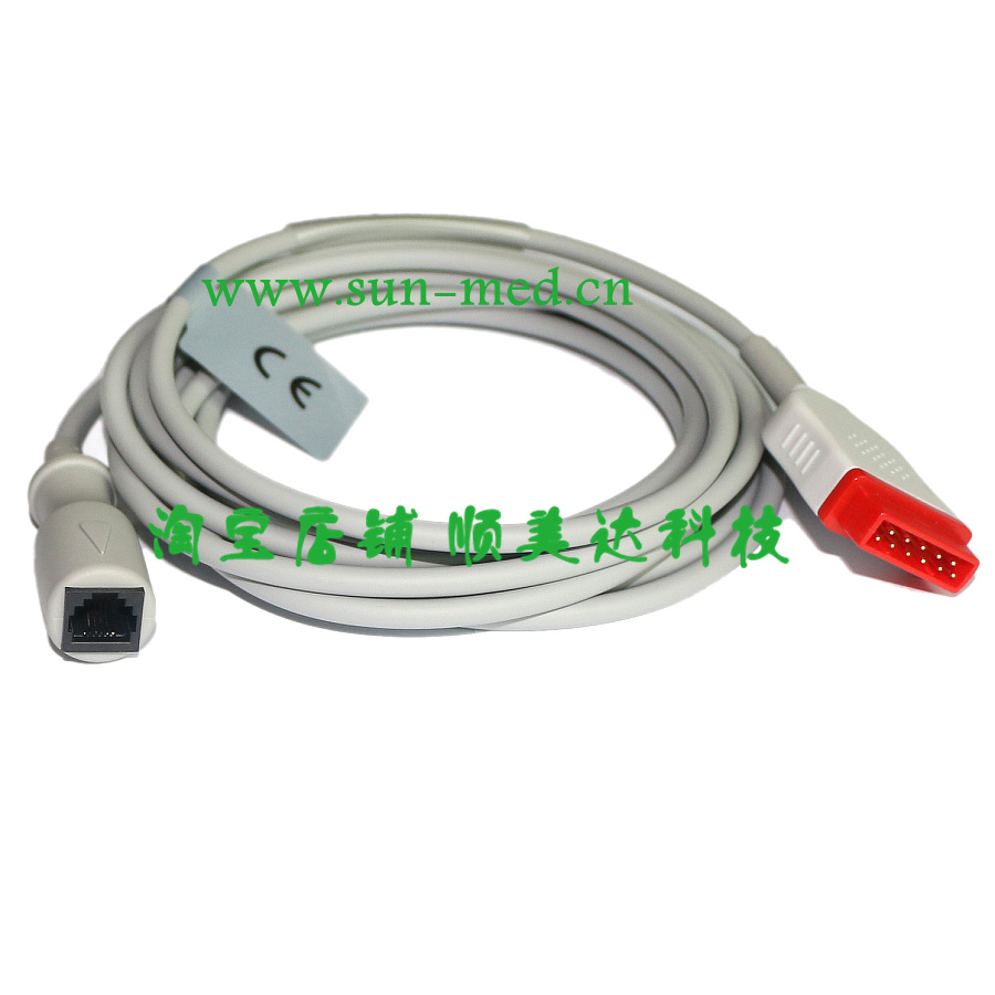 GE monitor has invasive pressure blood pressure cable to Abbott interface Network interface