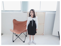 Baby Baby Love Beauty new autumn custom female small child embroidery strap sling cute loose academic style A- line dress