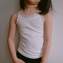 Doll Aimei New Spring and Summer Customized Female Small and Middle Children Lace Jacquard Cotton Baby Embroidery Vest