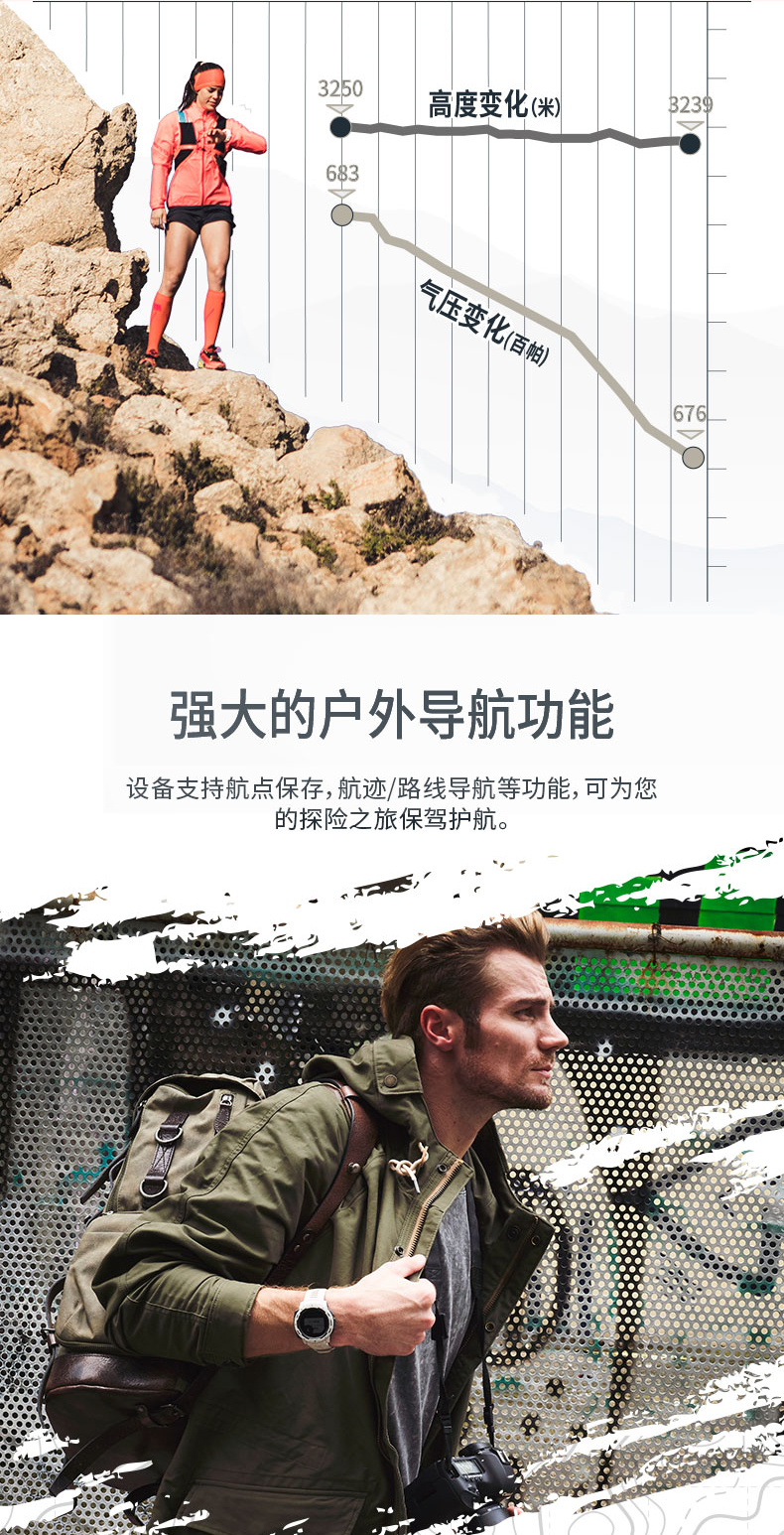 Garmin Bản năng của Garmin Bản năng GPS ngoài trời đa chức năng thông minh chạy theo dõi nhịp tim - Giao tiếp / Điều hướng / Đồng hồ ngoài trời đồng hồ olevs